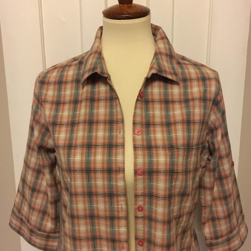 Button down plaid shirt